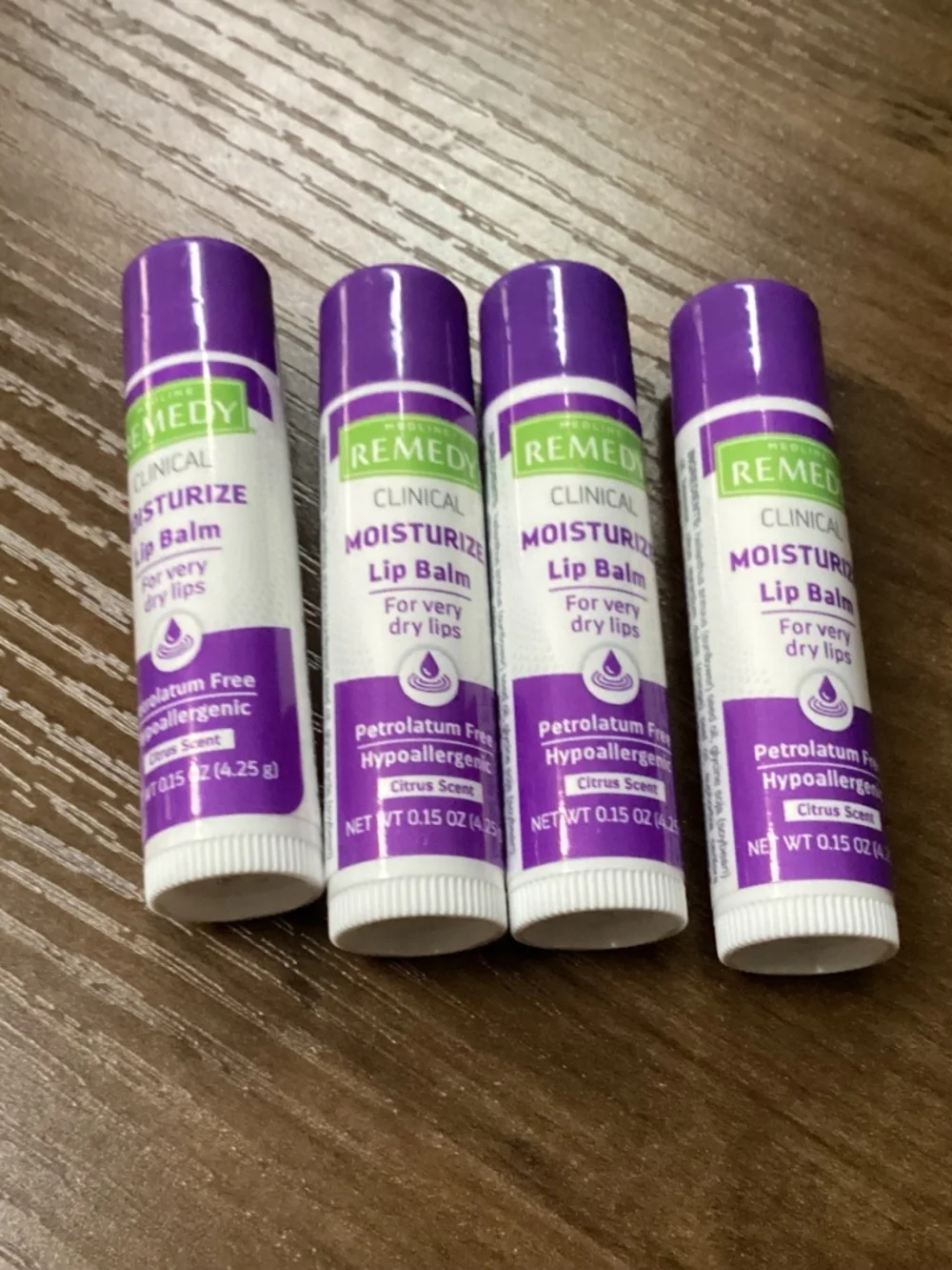 Medline Remedy Clinical Moisturize lip balm 4 pack New
